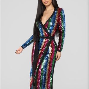 Multi colored sequin dress - NEVER WORN